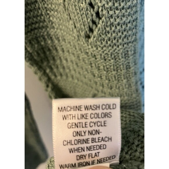 Croft & Barrow Open Knit Turtleneck Sweater Green Size Small - Picture 4 of 6